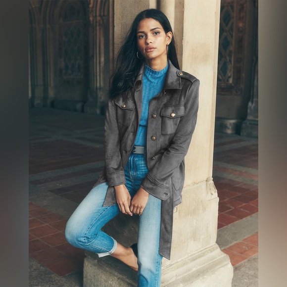 NWT WHBM Ultra Suede Safari Jacket - Picture 4 of 4